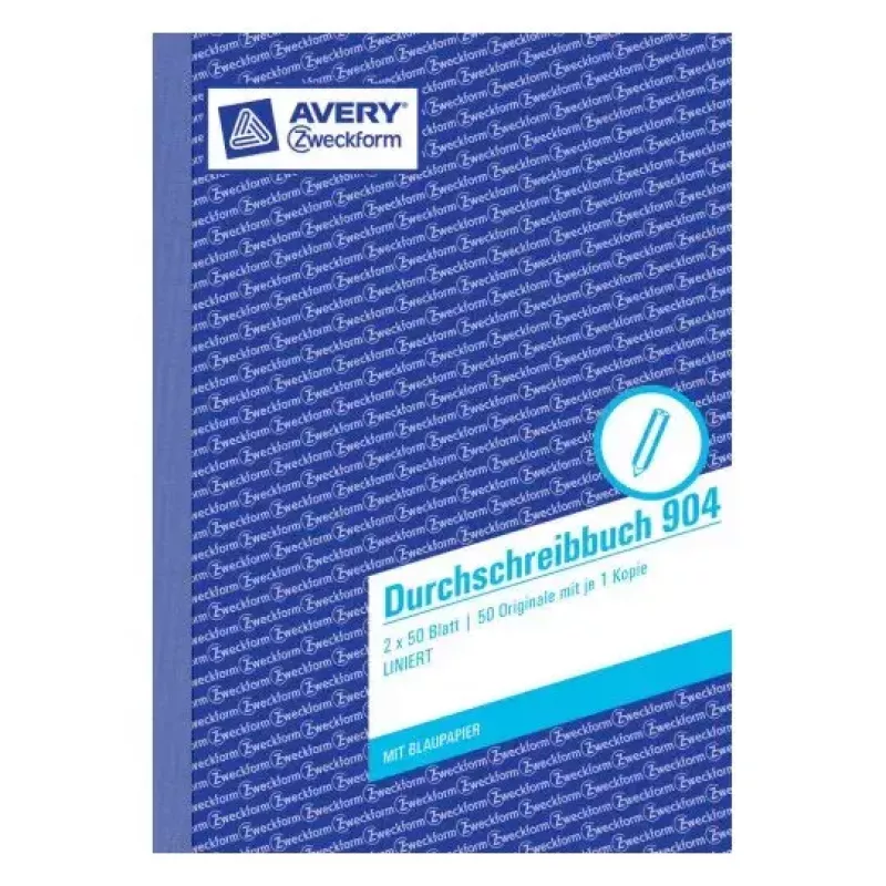 Caderno A5 Avery 904 50 folhas azul branco