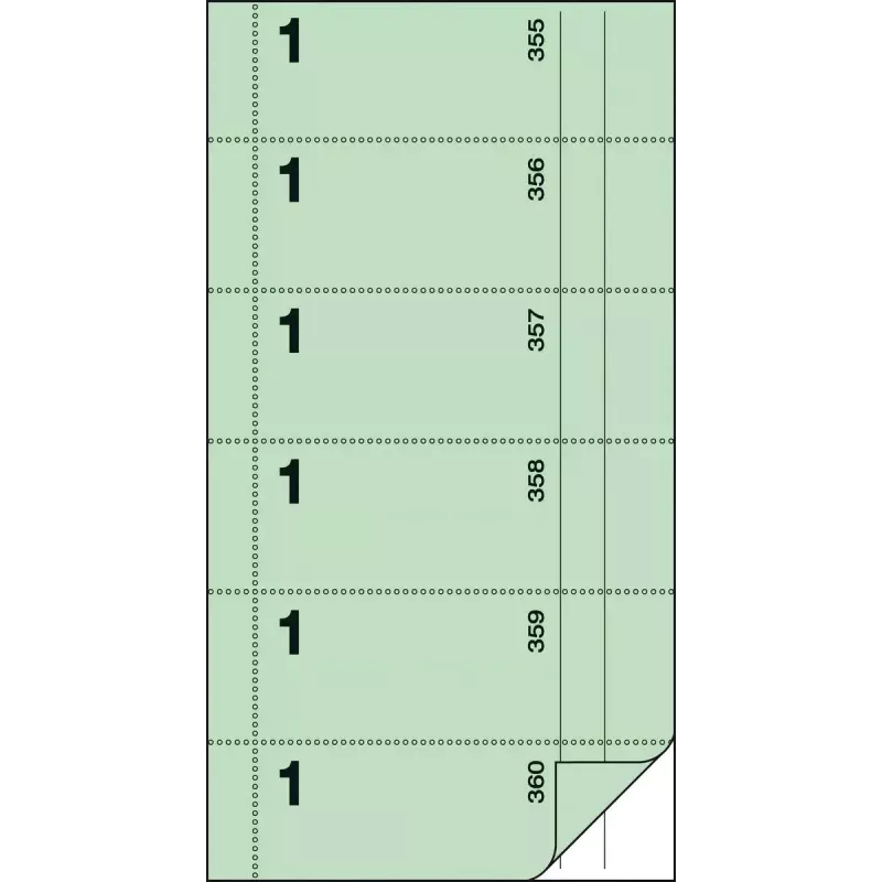 Sigel BO001 Bloco de pedidos, Empregado n.º 1, verde-claro, 105 x 200 mm, 360 folhas destacáveis