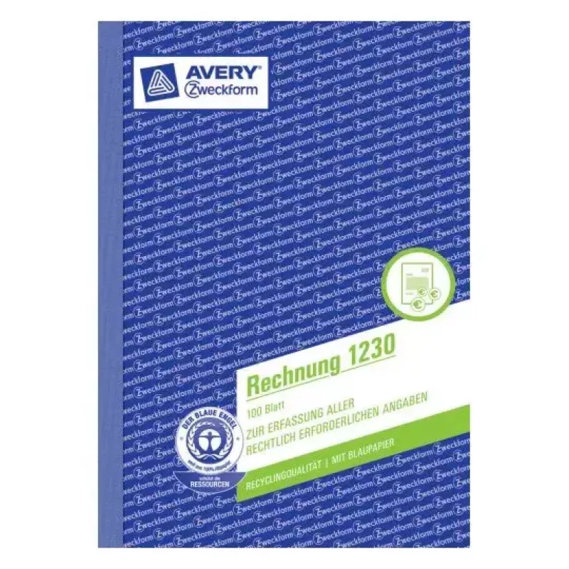 Livro de administração Avery 1230 azul branco