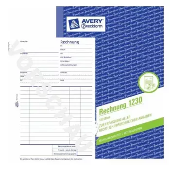 Livro de administração Avery 1230 azul branco