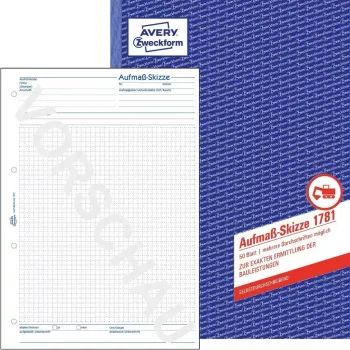 Livro/formulário de contabilidade AVERY 1781 A4 50 páginas