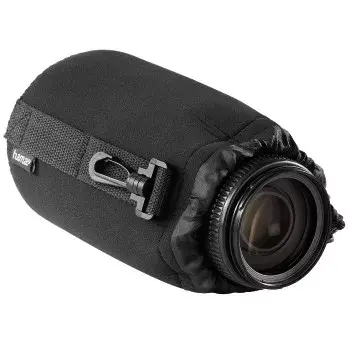 Bolsa/capa para objetiva de câmara Hama 00126695 preto neoprene