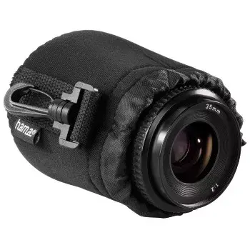 Bolsa/capa para objetiva de câmara Hama 00126693 preto neoprene