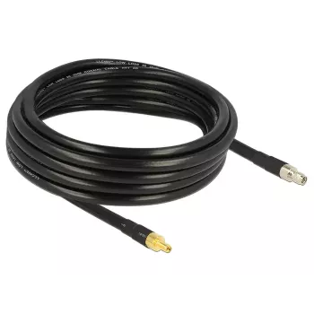 Cabo coaxial DeLOCK 5m SMA/SMA CFD400 LLC400 preto