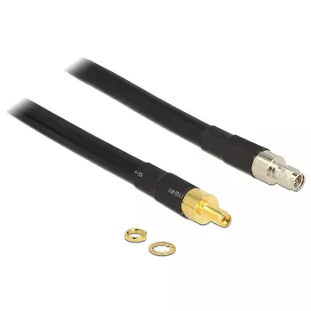 Cabo coaxial DeLOCK 5m SMA/SMA CFD400 LLC400 preto