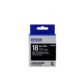 Cartucho de etiquetas Epson Vivid LK-5BWV branco/preto 18 mm (9 m)