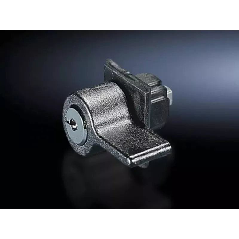 Fechadura para armário elétrico Rittal 2576.000, aparafusada, preta