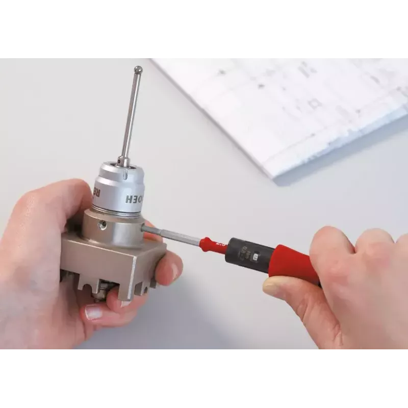 Wiha 26888 TorqueVario-S chave de parafusos dinamométrica, 0,1-0,6 Nm, DIN EN ISO 6789