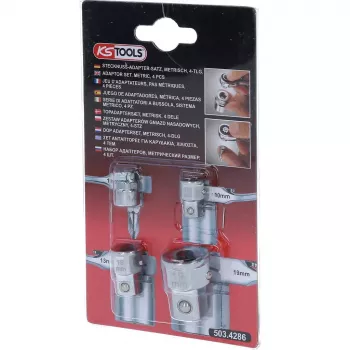 Conjunto de chaves de caixa KS Tools 503.4286 4 cabeças Aço cromo-vanádio