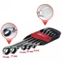KS Tools GEARplus 503.4605 Conjunto de chaves combinadas de roquete reversíveis, 5 un., 8-19 mm