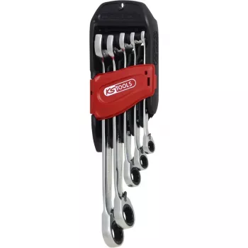 KS Tools DUO GEAR 503.5905 Conjunto de chaves combinadas, 5 un., com função de roquete na extremidade aberta, reversíveis