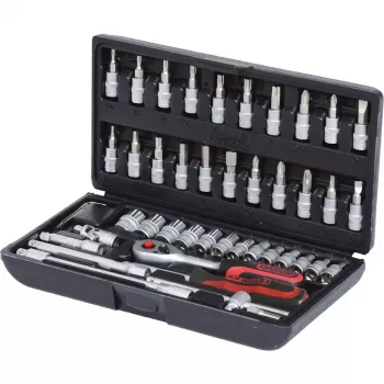 KS Tools 911.0646 Conjunto de chaves de caixa de 1/4, 46 un.