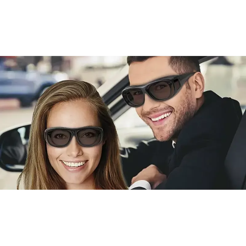 Óculos de sol WEDO 271 48599 oval envolvente, unissexo, lentes polarizadas, estilo sobre-óculos