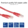 Cabo de patch ACT vermelho 2 metros U/UTP CAT6 com fichas RJ45