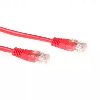 Cabo de patch ACT vermelho 10 metros U/UTP CAT6 com fichas RJ45