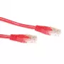 Cabo de patch ACT vermelho 1,5 metros U/UTP CAT6 com fichas RJ45