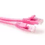 Cabo patch U/UTP CAT6 sem patilha com fichas RJ45 ACT rosa 2 m