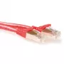 Cabo patch SFTP CAT6A LSZH sem patilha com fichas RJ45 ACT vermelho 30 metros