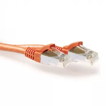 Cabo de rede ACT Laranja 15 metros LSZH SFTP CAT6A sem patilhas com fichas RJ45