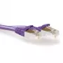 Cabo de rede ACT Roxo 25 metros LSZH SFTP CAT6A com proteção anti-dobra e fichas RJ45
