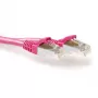 Cabo de rede ACT Rosa 7 metros LSZH S/FTP CAT6A sem patilhas com fichas RJ45
