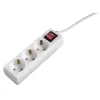Hama 00137322 Régua de 3 tomadas com interruptor e proteção para crianças, 1,4 m, branca
