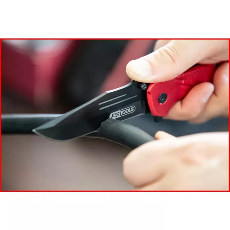 Faca de bolso Camper/Scout KS Tools 907.2220 preto vermelho