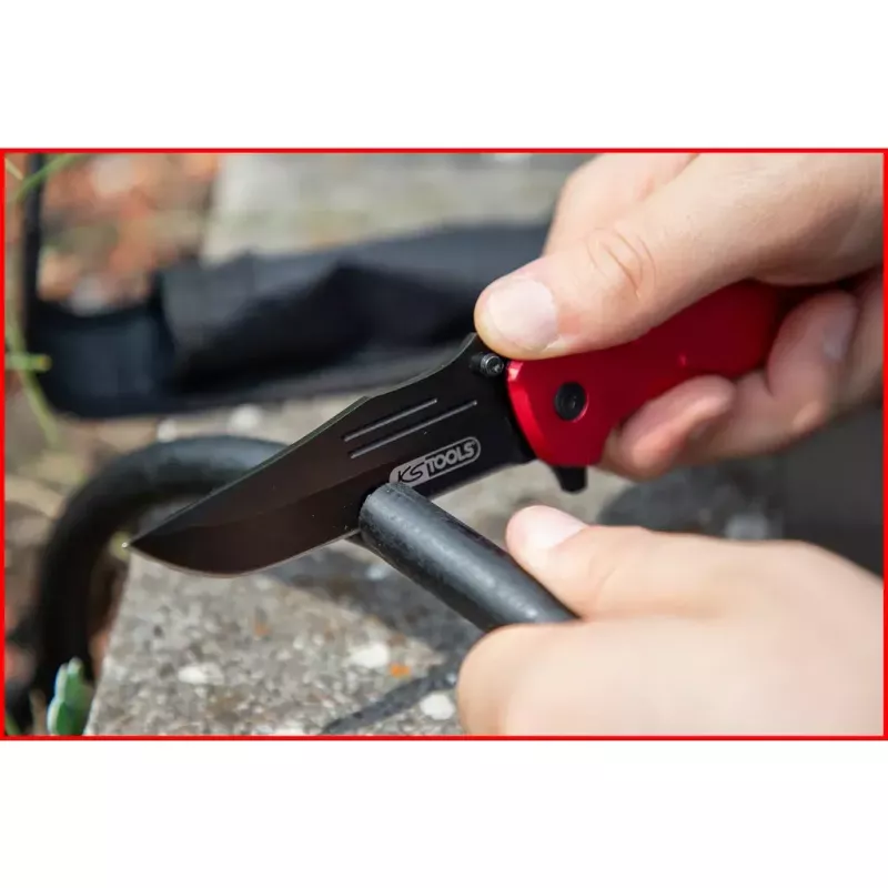 Faca de bolso Camper/Scout KS Tools 907.2220 preto vermelho