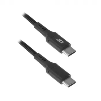 Cabo de carregamento/dados USB 2.0 ACT ficha C - ficha C 1 metro, nylon