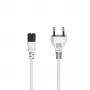 Cabo de alimentação Hama 00223271 branco 1,5 m conector fêmea C7