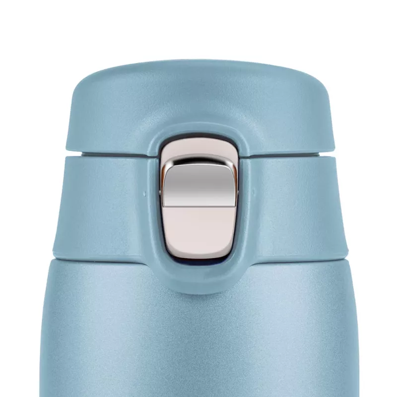 Caneca EMSA Light 400 ml azul tampa de aço inoxidável polipropileno