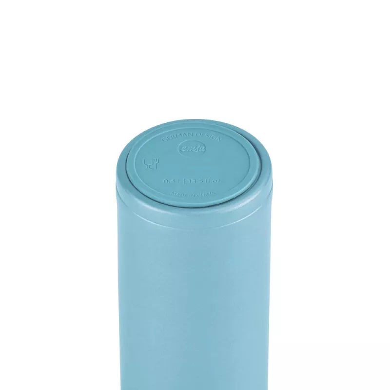 Caneca EMSA Light 400 ml azul tampa de aço inoxidável polipropileno