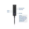 Placa de som ACT AC9360 USB 3,5 mm entrada para auscultadores 4 botões