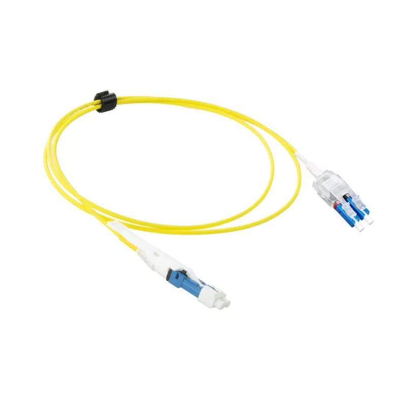 Cabo patch de fibra ótica ACT 7 metros monomodo 9/125 OS2 Polarity Twist uniboot duplex CS - LC