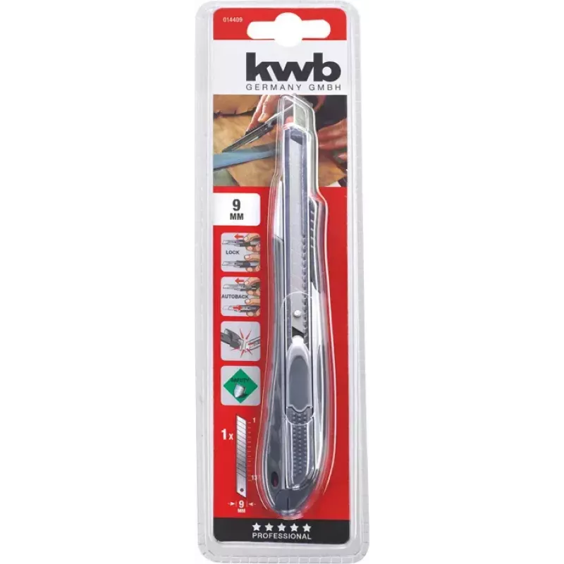 X-ato KWB 014409 preto lâmina de quebra 9 mm