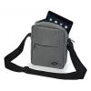 Bolsa de ombro WEDO 59 350512 — Poliéster cinzento Unissexo Bolsa de ombro/mão, fecho de correr