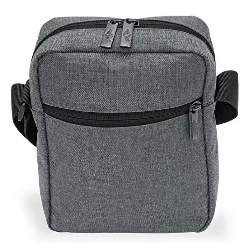 Bolsa de ombro WEDO 59 350512 — Poliéster cinzento Unissexo Bolsa de ombro/mão, fecho de correr