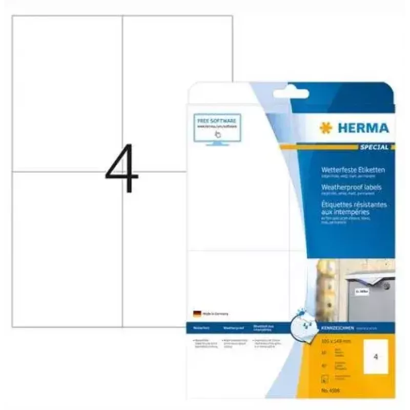 Etiquetas autocolantes retangulares HERMA 4598