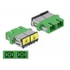 Acoplador de fibra ótica DeLOCK 86892 SC Duplex conector fêmea para SC Duplex conector fêmea, Verde