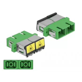 Acoplador de fibra ótica DeLOCK 86892 SC Duplex conector fêmea para SC Duplex conector fêmea, Verde