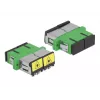 Acoplador de fibra ótica DeLOCK 86892 SC Duplex conector fêmea para SC Duplex conector fêmea, Verde
