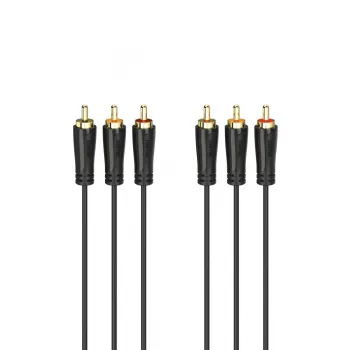 Hama 00205150 cabo de áudio 1,5 m 3 x RCA preto