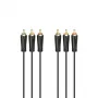 Hama 00205150 cabo de áudio 1,5 m 3 x RCA preto