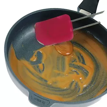 Espátula de silicone Westmark 15462270 lâmina de silicone vermelha cabo de aço inoxidável