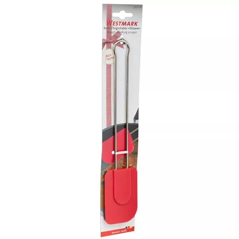 Espátula de silicone Westmark 15462270 lâmina de silicone vermelha cabo de aço inoxidável