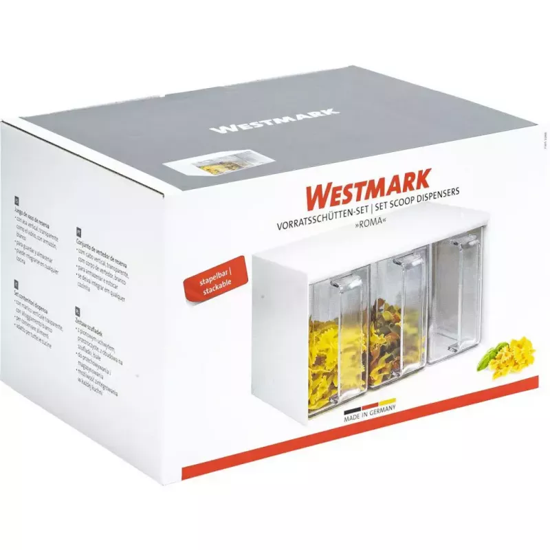 Dispensador Westmark Roma Retangular 3 L Transparente Branco