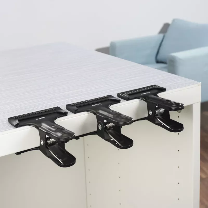 Conjunto de grampos Hama Studio Clamp 40 abertura de grampo 6 cm preto