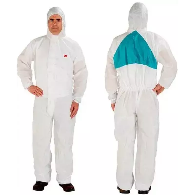 Fato-macaco de proteção 3M 4520 verde branco 3XL adulto material SMS