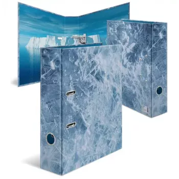 Ficheiro de anilhas HERMA 19650 A4 azul anilhas redondas arrumação 285x70x315mm