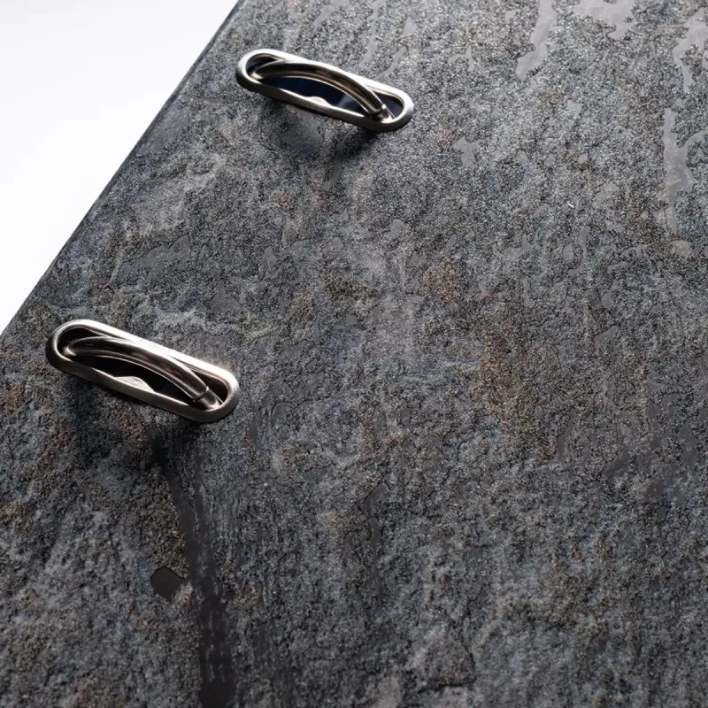 Ficheiro de anilhas HERMA Stone A4 cinzento anilhas Q arrumação 285x70x315mm